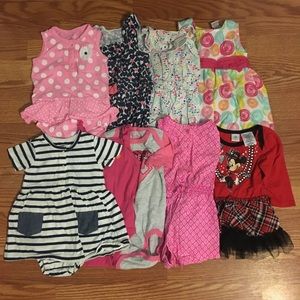 Lot of Infant Girls Rompers, Dress & Onesies